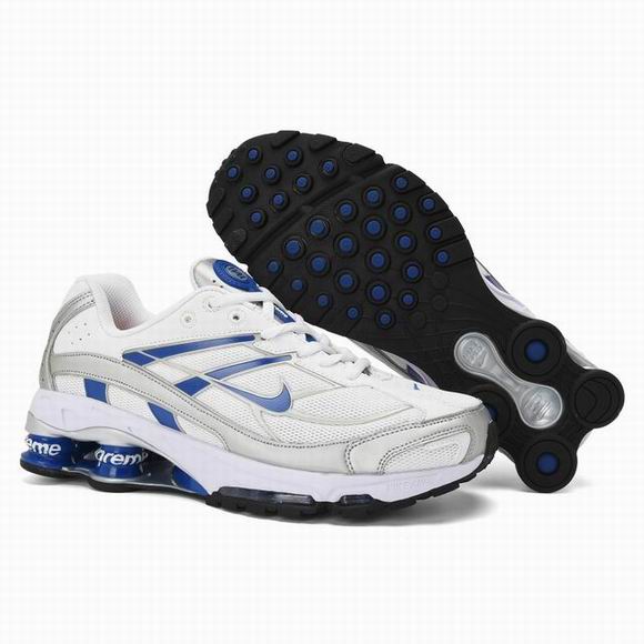 Nike Shox Ride 2 White Silver Blue Men's Running Shoes-14